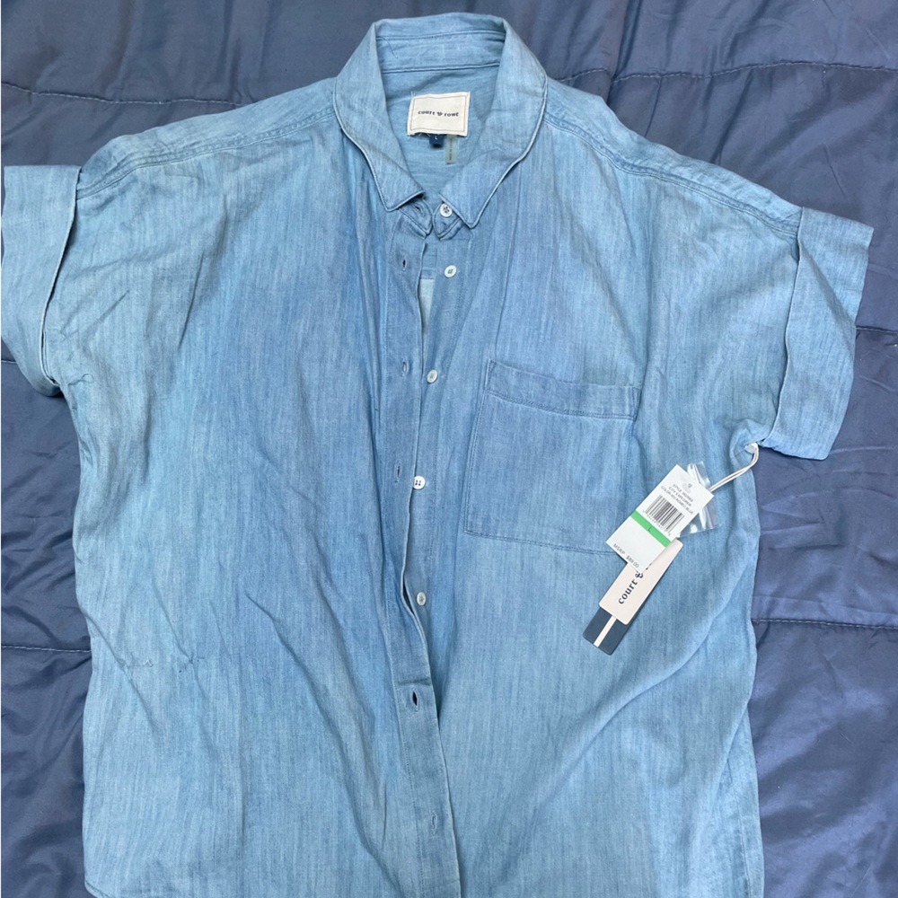 NWT L Court and Rowe Denim Style Shirt